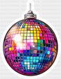 Disco Ball - Minimal UV Sticker Permanent UV DTF Decal