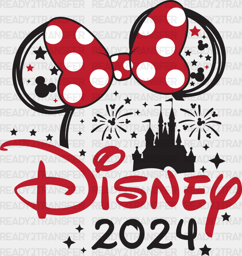 Disney 2024 New Year Dtf Transfer Adult Unisex - S & M (10’) / Minnie