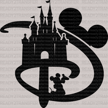 Disney Castle Mickey DTF Heat Transfer, Disney Vacation Design, Mickey Minnie DTF - ready2transfer