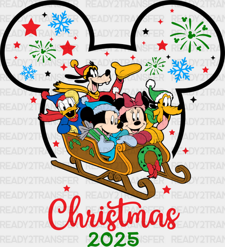 Disney Christmas 2025 - Iron On Dtf Transfer Adult Unisex S & M (10’’) / Mickey Dark Color