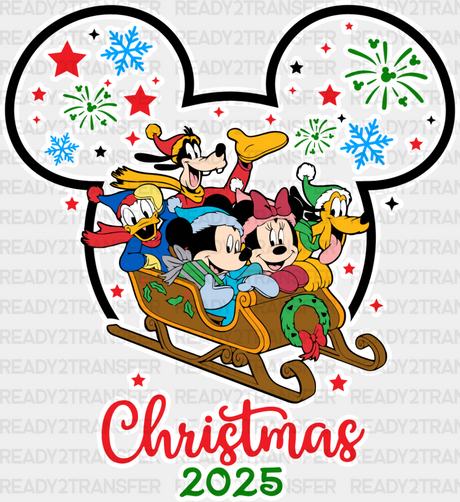 Disney Christmas 2025 - Iron On Dtf Transfer Adult Unisex S & M (10’’) / Mickey Light Color