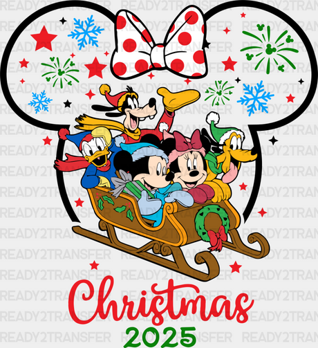 Disney Christmas 2025 - Iron On Dtf Transfer Adult Unisex S & M (10’’) / Minnie Dark Color