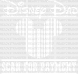 Disney Dad Scan For Payment Dtf Transfer Adult Unisex - S & M (10’) / White