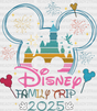 Disney Family Trip 2025 Mickey And Minnie - Iron On Dtf Transfer Adult Unisex S & M (10’’) /