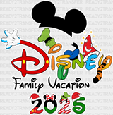 Disney Family Vacation 2025 - Iron On Dtf Transfer Adult Unisex S & M (10’’) / Mickey Light