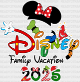 Disney Family Vacation 2025 - Iron On Dtf Transfer Adult Unisex S & M (10’’) / Minnie Light