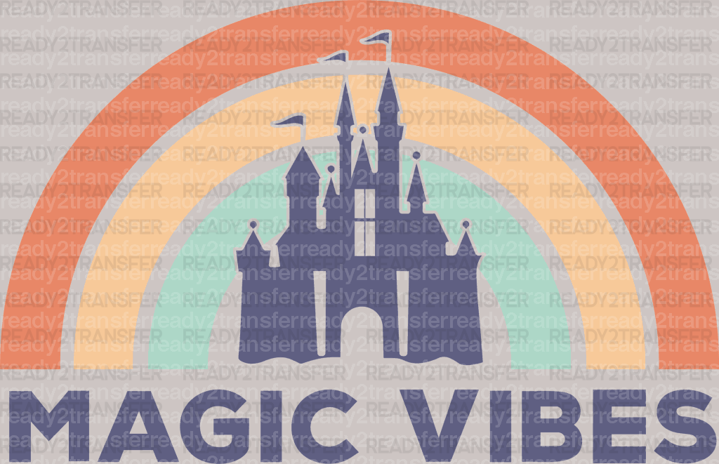 Disney Magic Vibes Rainbow DTF Heat Transfer, Disney Vacation Design, Mickey Minnie DTF - ready2transfer