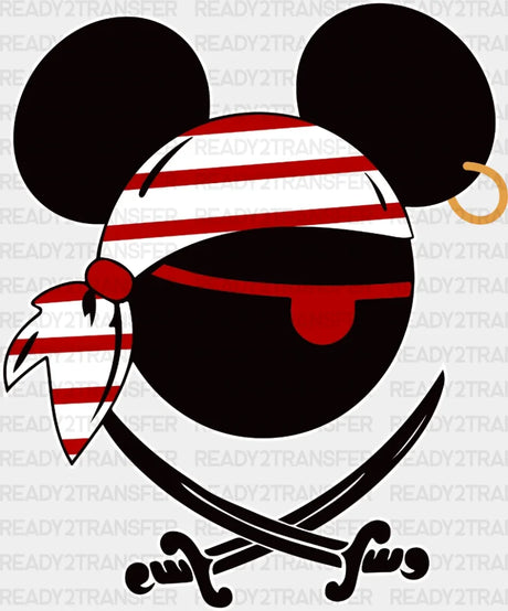 Disney Mickey Minnie Pirate Dtf Heat Transfer Vacation Design