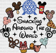 Disney Snacking Around The World Dtf Heat Transfer Vacation Design Mickey Minnie