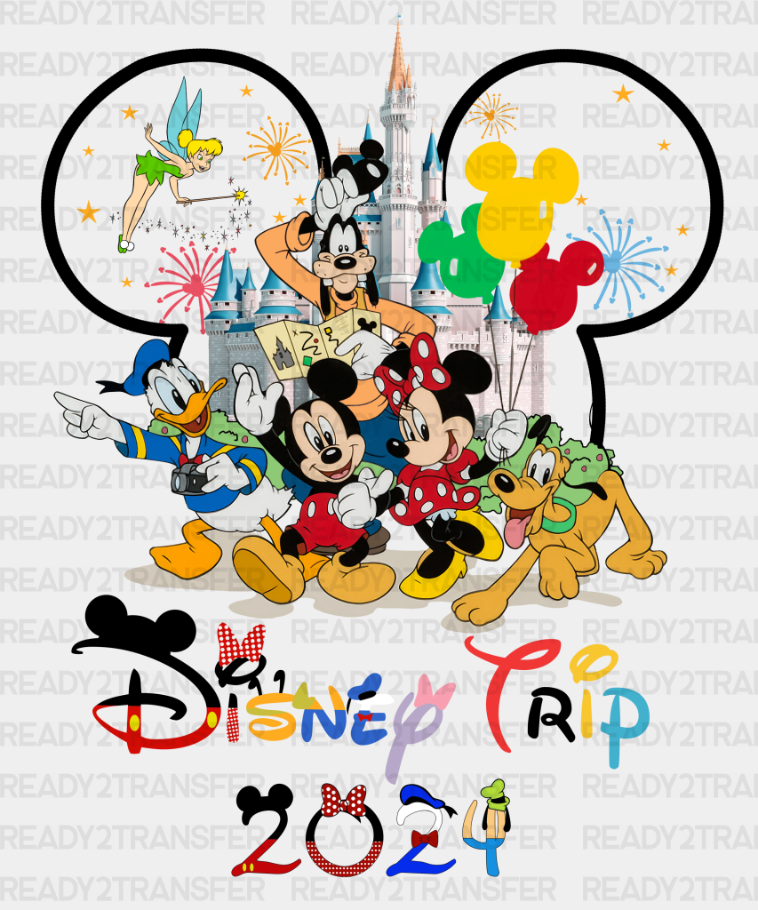 Disney Trip 2024 Design - Dtf Transfer Adult Unisex S & M (10’) / Mickey