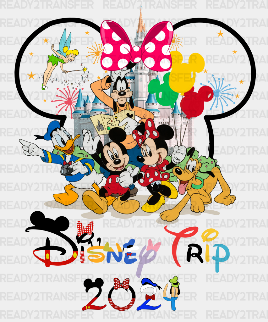 Disney Trip 2024 Design - Dtf Transfer Adult Unisex S & M (10’) / Minnie