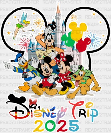 Disney Trip 2025 - Iron On Dtf Transfer Adult Unisex S & M (10’’) / Light Color Design (See Imaging)