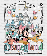 Disneyland Est. 1955 Disney Dtf Transfer Adult Unisex - S & M (10’) / Black