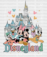 Disneyland Est. 1955 Disney Dtf Transfer Adult Unisex - S & M (10’) / White