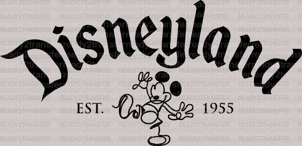 Disneyland EST. 1955 DTF Heat Transfer, Disney Vacation Design, Mickey ...