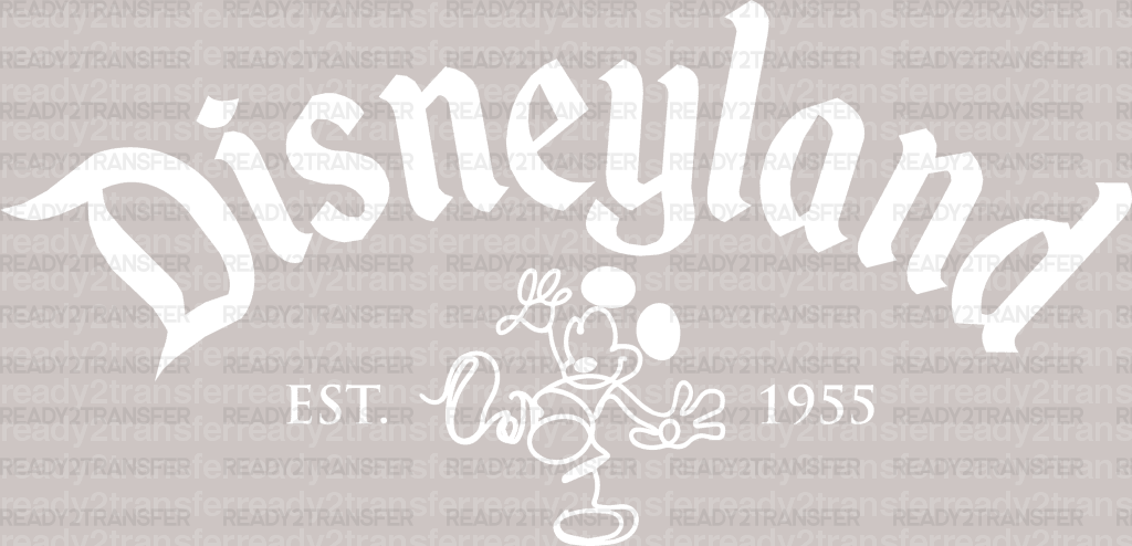 Disneyland EST. 1955 DTF Heat Transfer, Disney Vacation Design, Mickey Minnie DTF - ready2transfer