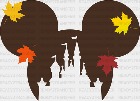 Disneyland Mickey And Minnie Design - Fall Dtf Transfer Adult Unisex S & M (10’’) / (See Imaging)