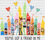 Disneyland You’ve Got A Friend In Me Disney Dtf Transfer Adult Unisex - S & M (10’) / Black