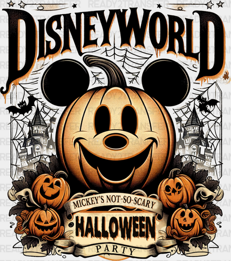 Disneyworld Halloween Party - Dtf Transfer Adult Unisex S & M (10’’) / Dark Color Design (See