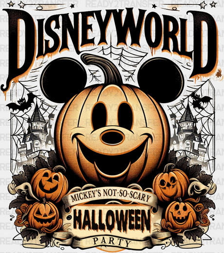 Disneyworld Halloween Party - Dtf Transfer Adult Unisex S & M (10’’) / Light Color Design (See