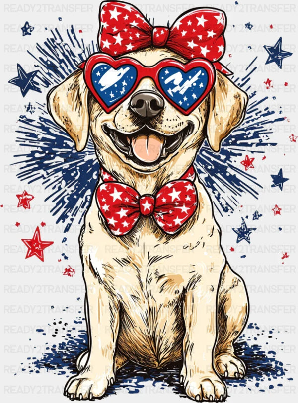 Dog And Fireworks - 4th Of July DTF Transfer