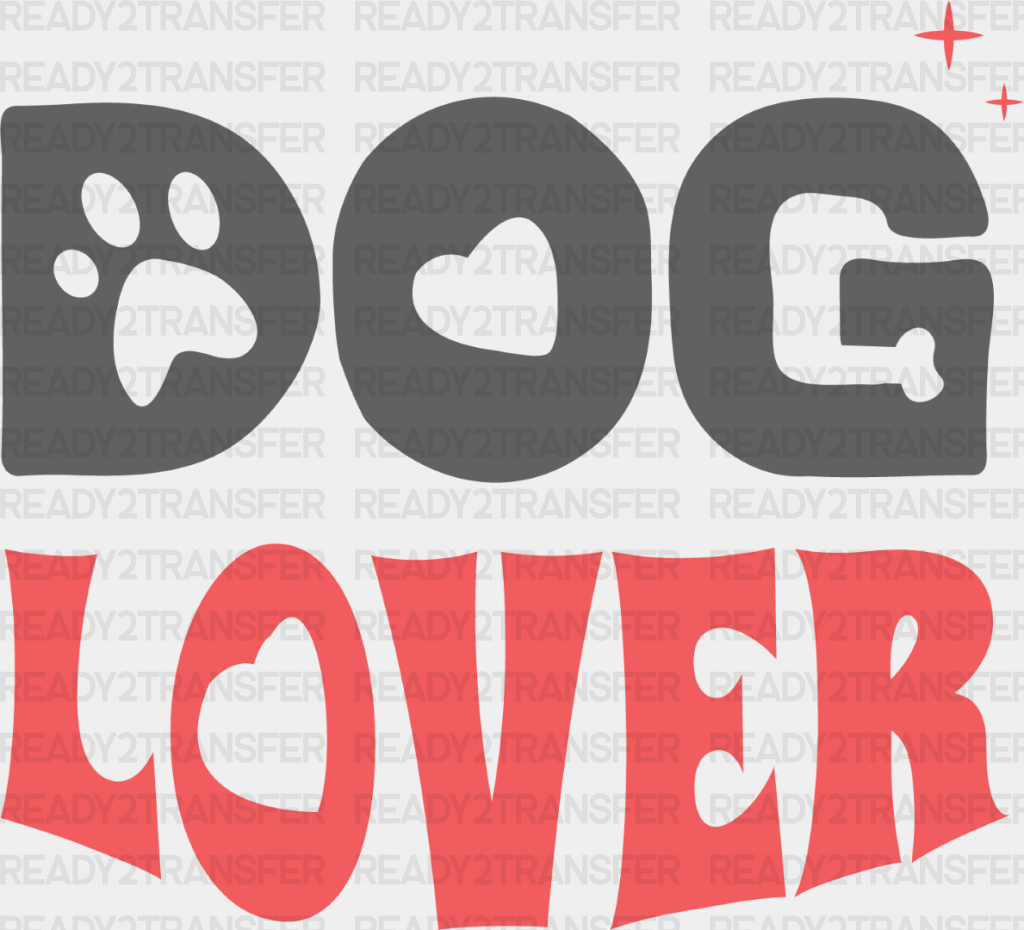 Dog Lover Paw Design - Dogs Iron On Dtf Transfer