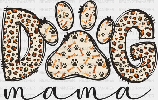 Dog Mama Paw B&W Design - Dogs DTF Transfer