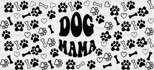 Dog Mama Paw Hearts - Pets Cup Wrap UV Sticker Permanent UV DTF Decal