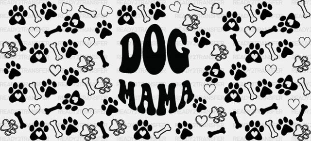Dog Mama Paw Hearts - Pets Cup Wrap Uv Sticker Permanent Dtf Decal