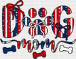 Dog Mom US Flag Colors - Dogs DTF Transfer