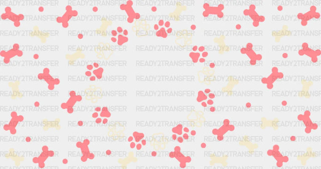 Dog Paw And Treats - Pets Cup Wrap Uv Sticker Permanent Dtf Decal