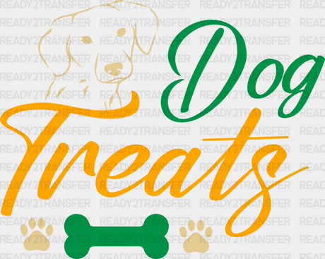 Dog Treats Bone Design - Dogs Iron On Dtf Transfer