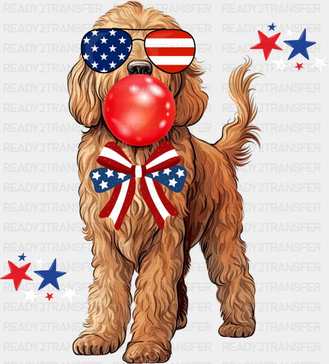 Dog With Glasses - 4th Of July DTF Transfer