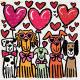 Dogs Crayon Art - Valentine's Day DTF Transfers ready2transfer