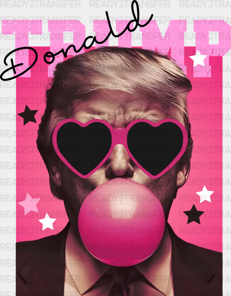 Donald Trump Pink Design - Dtf Transfer Adult Unisex S & M (10’’) / Dark Color (See Imaging)