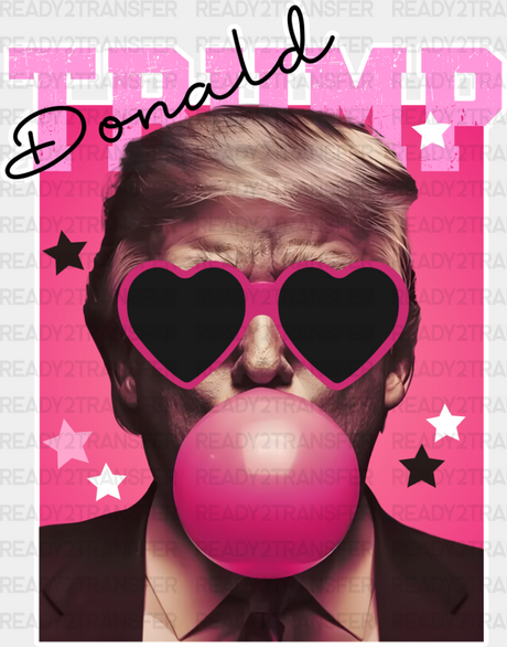 Donald Trump Pink Design - Dtf Transfer Adult Unisex S & M (10’’) / Light Color (See Imaging)