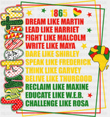 Dream Like Martin Lead Like Harriet - Juneteenth DTF Transfer