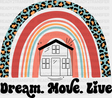 Dream Move Live - Realtor Iron On Dtf Transfer Adult Unisex S & M (10’’) / Dark Color Design