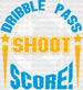 Dribble Pass Shoot Score - Soccer DTF Heat Transfer ready2transfer White