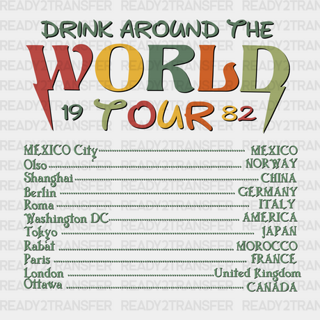 Drink Around The World 1982 Disney Dtf Transfer