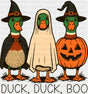 Duck Duck Boo - Halloween DTF Transfer Adult Unisex - S & M (10’’) / Dark Color Design (See Imaging)