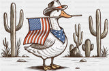 Duck Carrying US Flag - 4th Of July DTF Transfer
