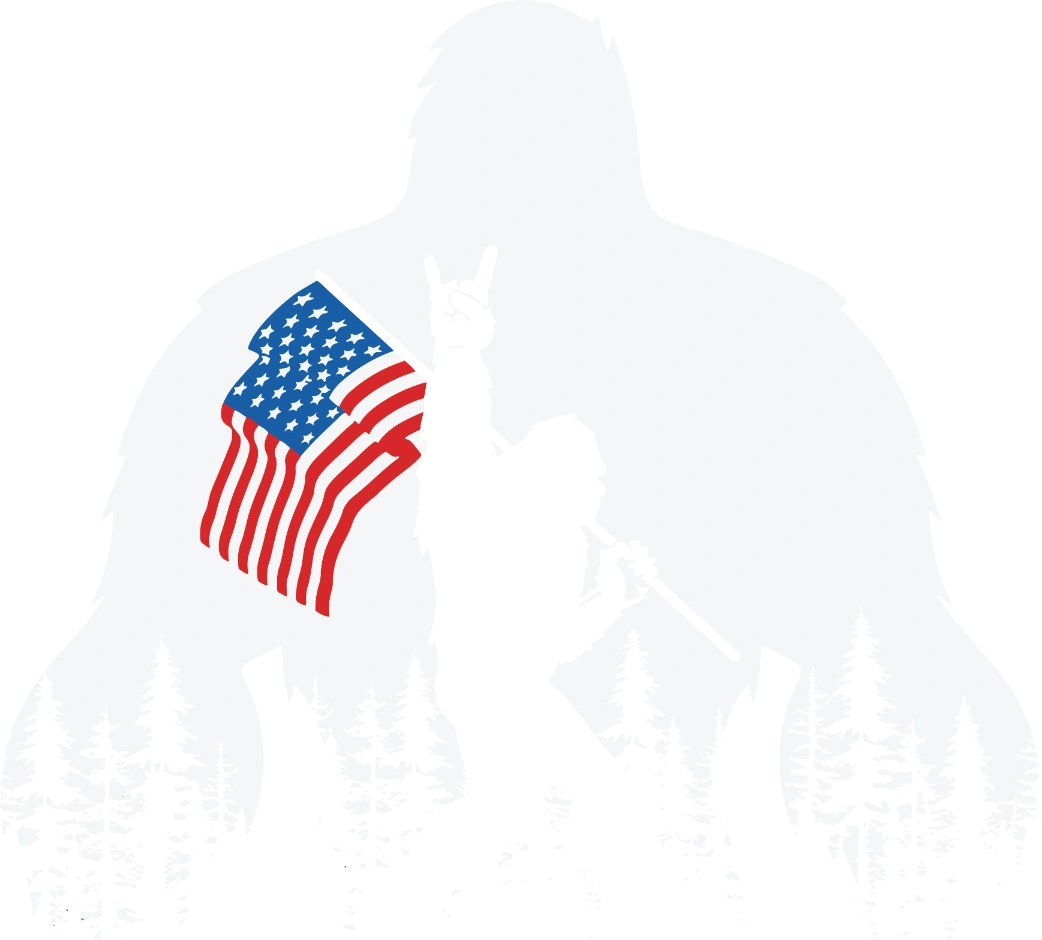 Bigfoot 4th Of July DTF Heat Transfer, Independence Day Design, Fourth Of July DTF