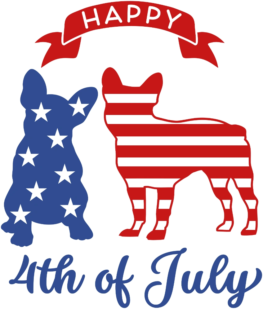 Happy 4th Of July French Bulldog DTF Heat Transfer, Independence Day Design, Fourth Of July DTF