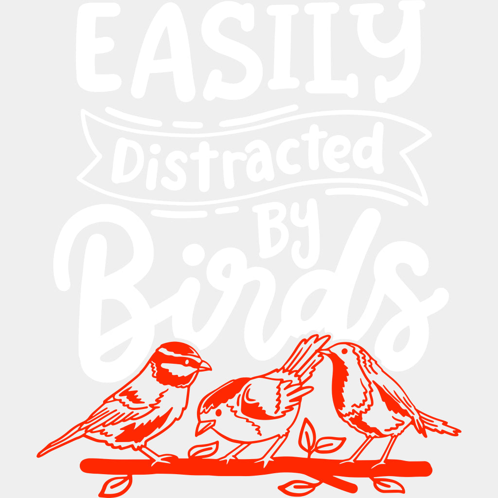 Easily Distracted By Birds - Birds DTF Transfers ready2transfer Light Color Design (See Imaging)