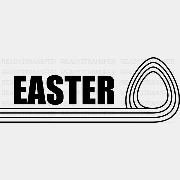 Easter B&W Lines - Easter DTF Transfer