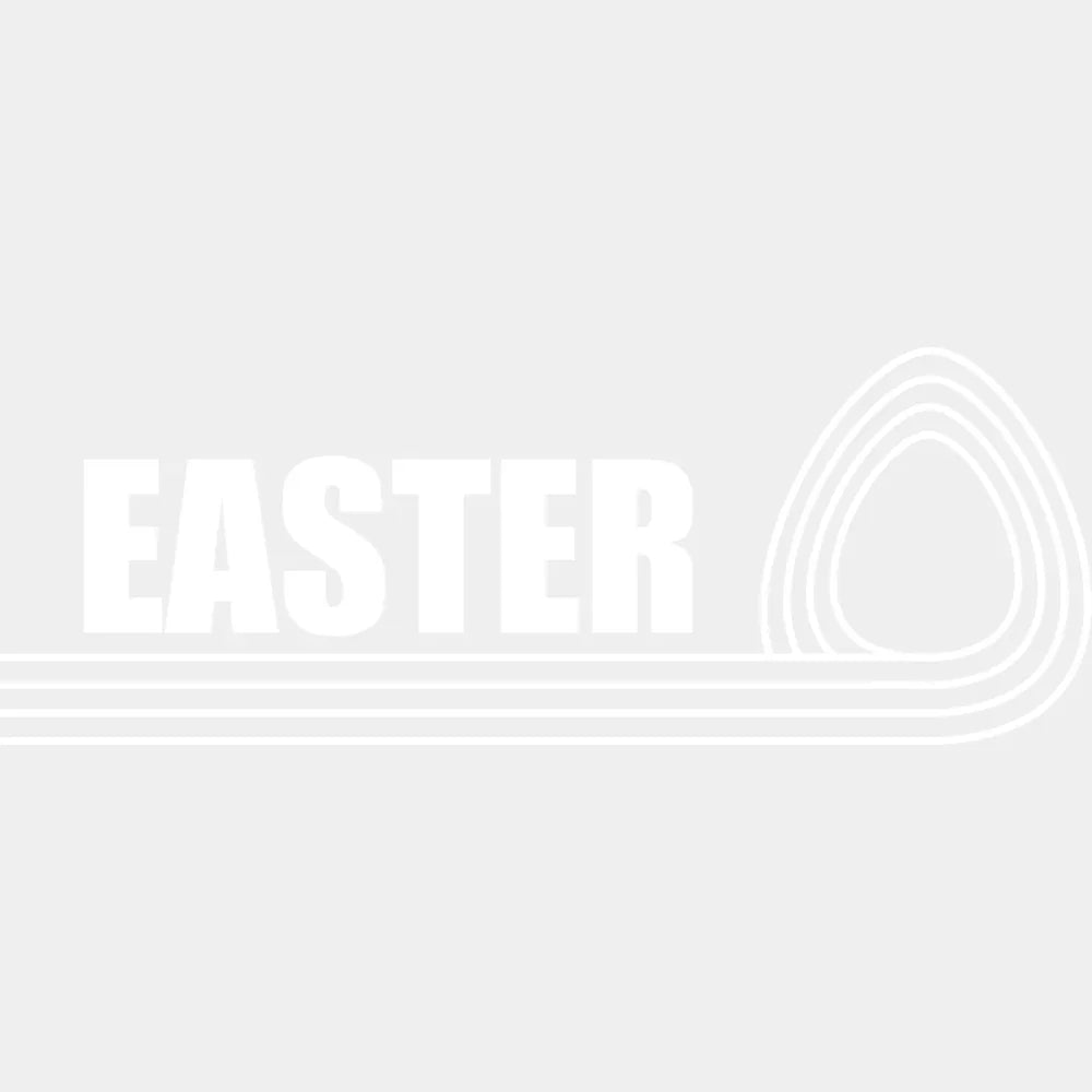 Easter B&W Lines - Easter DTF Transfer Adult Unisex - S & M (10’’) / Light Color Design (See Imaging)