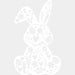 Easter Bunny DTF Heat Transfer, Easter Design ready2transfer White