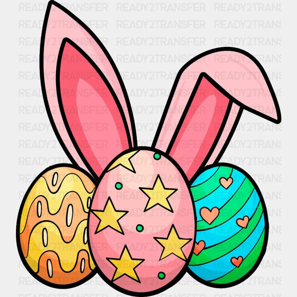 Easter Colorful Eggs DTF Heat Transfer, Easter Design
