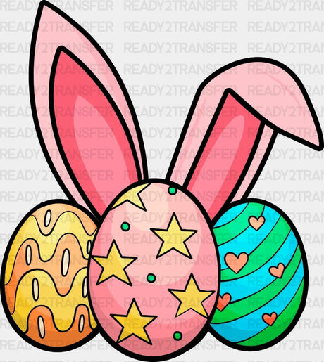 Easter Colorful Eggs Dtf Heat Transfer Design